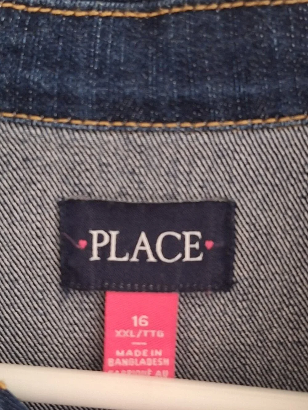 Children's place jean jacket xxl